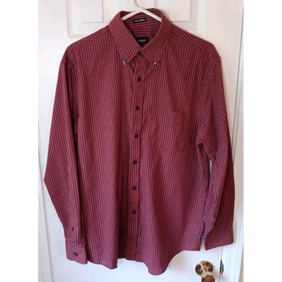 Men's VanHeusen Medium Button Up Long Sleeve Shirt No Iron - Picture 2 of 6